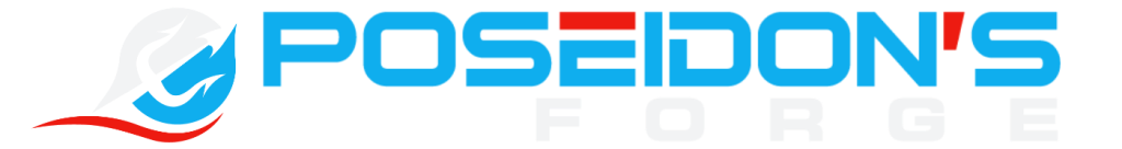 Poseidon's Forge Logo White